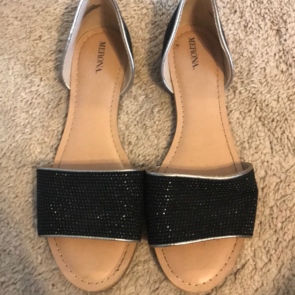 Dressy black sandals